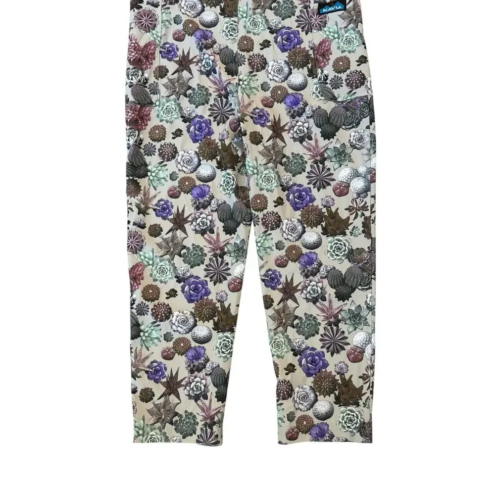 KAVU San Blas Greenhouse Succulent Print Overalls Quick Dry Women's Size XS - Picture 8 of 13